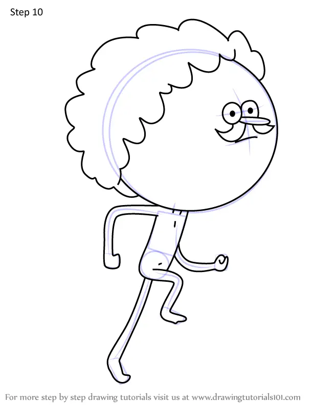 How to Draw Naked Pops Memory from Regular Show (Regular Show) Step by ...