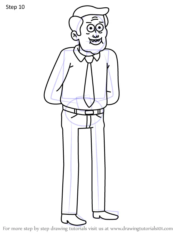 How to Draw Principal Zhang from Regular Show (Regular Show) Step by ...