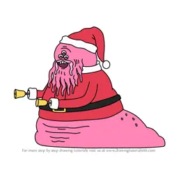 How to Draw Space Santa from Regular Show