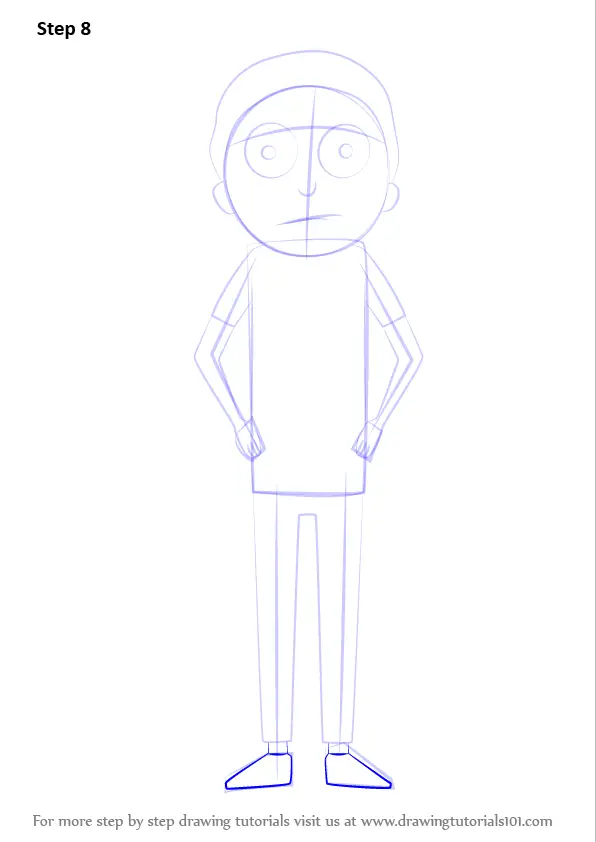 Learn How to Draw Morty from Rick and Morty (Rick and Morty) Step by ...