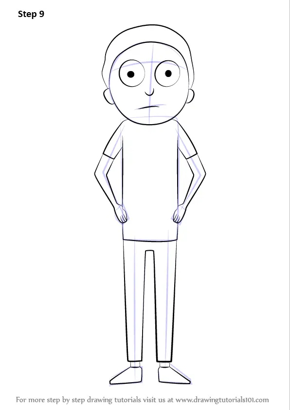 Learn How to Draw Morty from Rick and Morty (Rick and Morty) Step ...