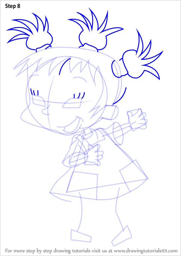 Learn How to Draw Kimi Finster from Rugrats (Rugrats) Step by Step