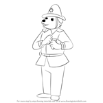 How to Draw Constable Growler from Rupert