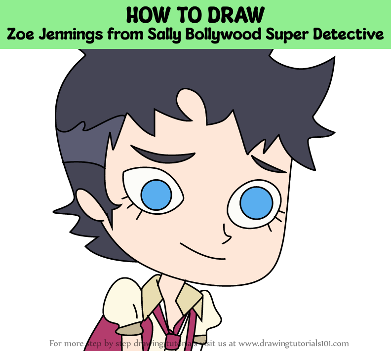 How to Draw Zoe Jennings from Sally Bollywood Super Detective (Sally ...