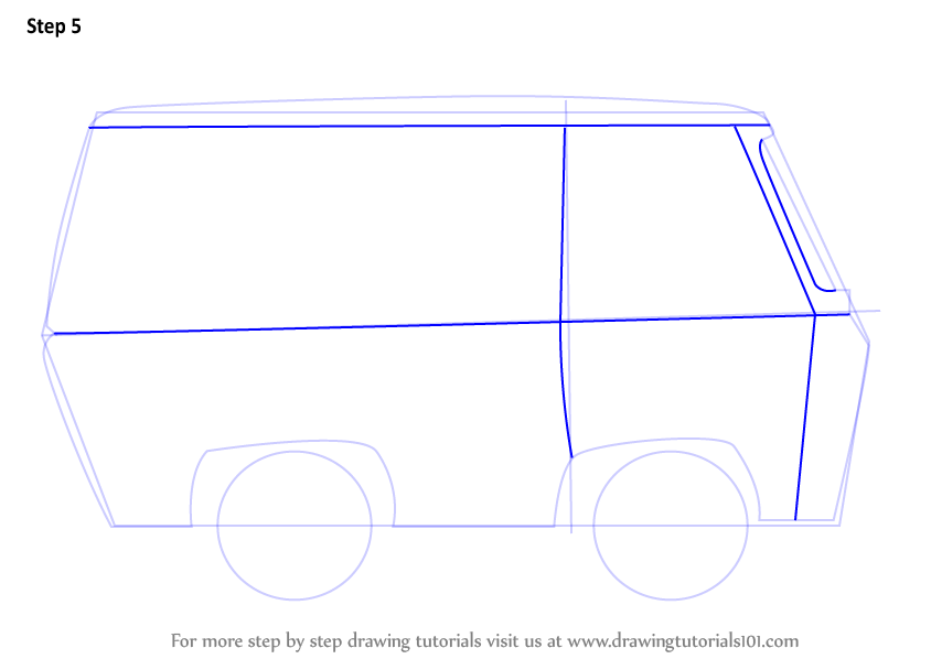 How to Draw The Mystery Machine from ScoobyDoo (ScoobyDoo) Step by