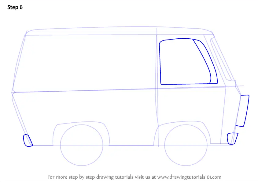 How to Draw The Mystery Machine from ScoobyDoo (ScoobyDoo) Step by