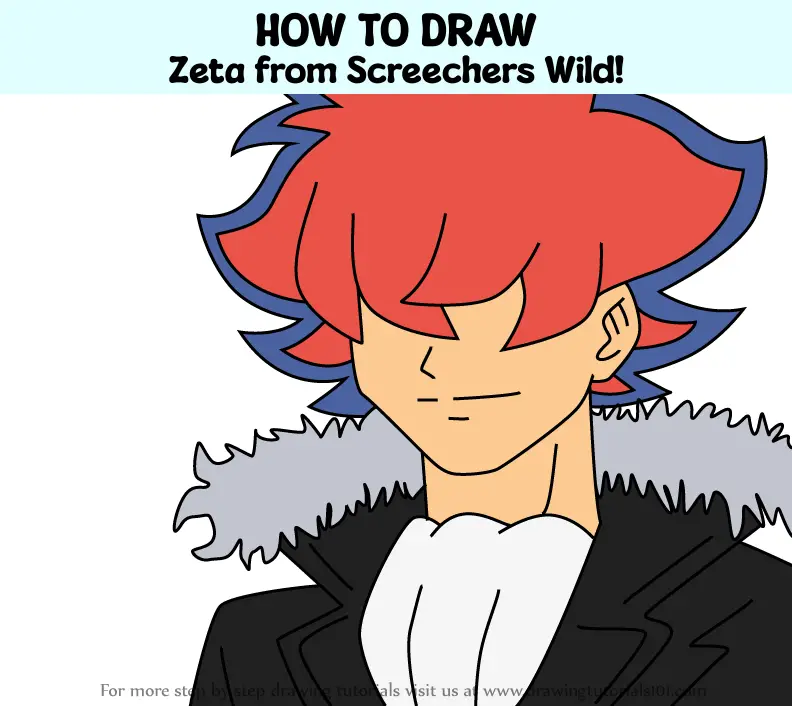 How to Draw Zeta from Screechers Wild! (Screechers Wild!) Step by Step