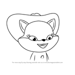 How to Draw Frida Fox from Sheriff Callie's Wild West