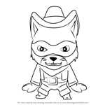 How to Draw Milk Bandit from Sheriff Callie's Wild West