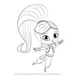 How to Draw Shimmer from Shimmer and Shine