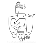 How to Draw Maxum Man from Sidekick