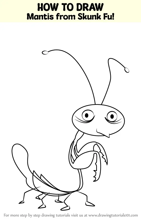 How to Draw Mantis from Skunk Fu! (Skunk Fu!) Step by Step ...