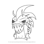 How to Draw Dark Urchin from Slugterra