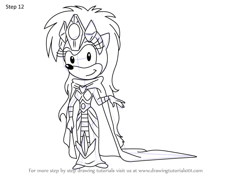 How to Draw Queen Aleena Hedgehog from Sonic Underground (Sonic ...