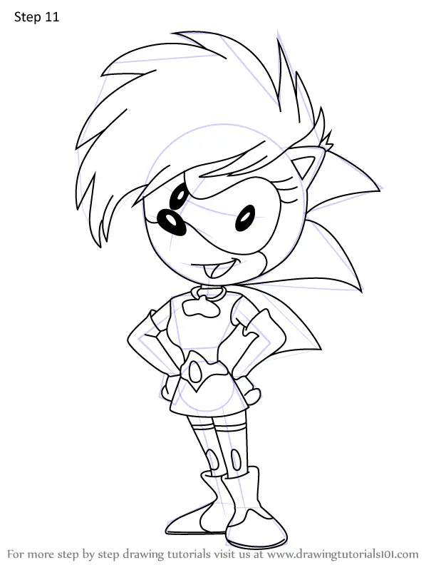 How to Draw Sonia the Hedgehog from Sonic Underground (Sonic ...