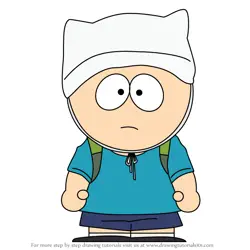 How to Draw Boy in Finn Costume from South Park