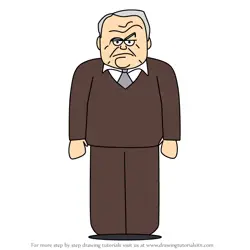 How to Draw Brian Dennehy from South Park