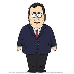 How to Draw Chris Christie from South Park