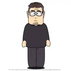 How to Draw Father Maxi from South Park