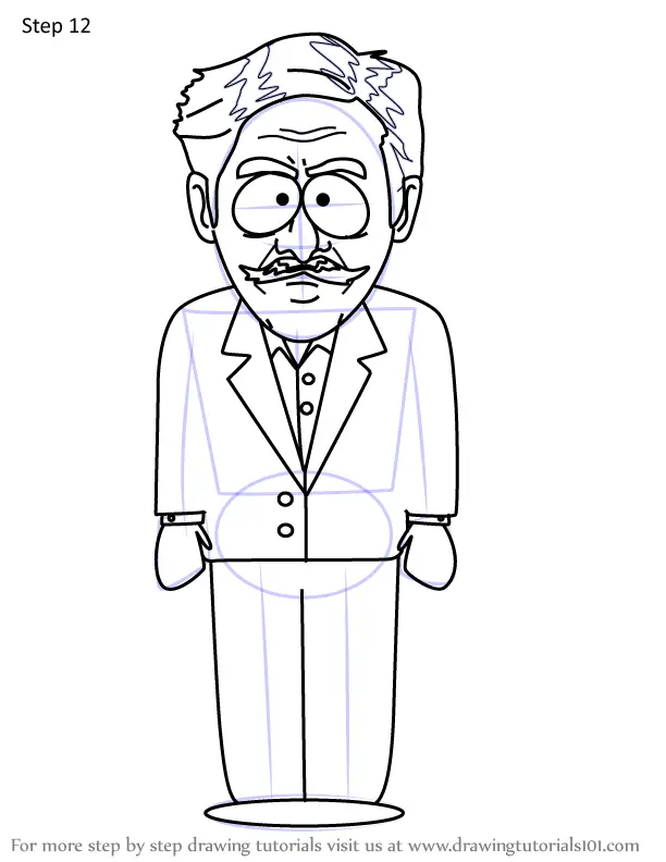 How to Draw Geraldo Rivera from South Park (South Park) Step by Step ...