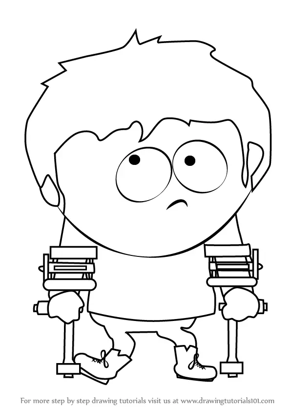 Step by Step How to Draw Jimmy Valmer from South Park