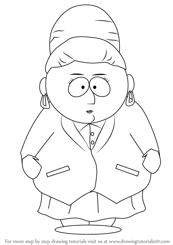How to Draw Sheila Broflovski from South Park (South Park) Step by Step ...