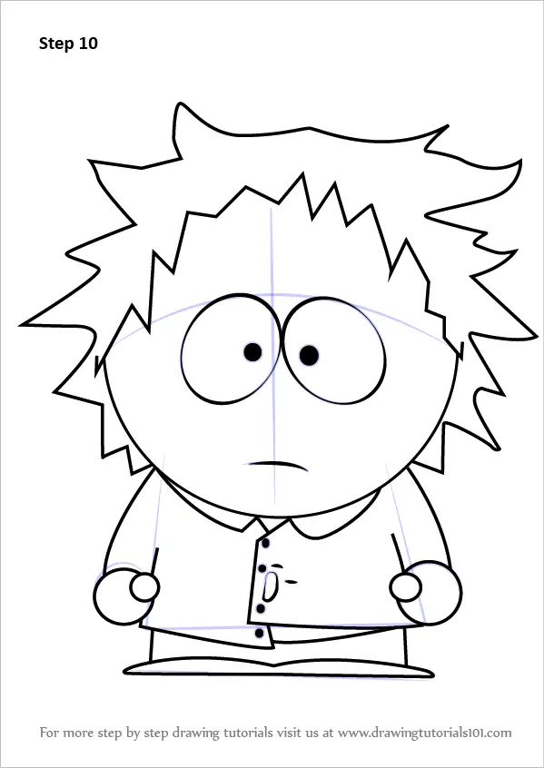 How to Draw Tweek Tweak from South Park (South Park) Step by Step