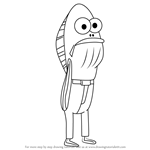 How to Draw Fred Rechid from SpongeBob SquarePants