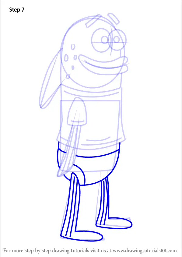 How To Draw Harold From Spongebob Squarepants Spongebob Squarepants Step By Step 