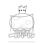 How to Draw King Jellyfish from SpongeBob SquarePants
