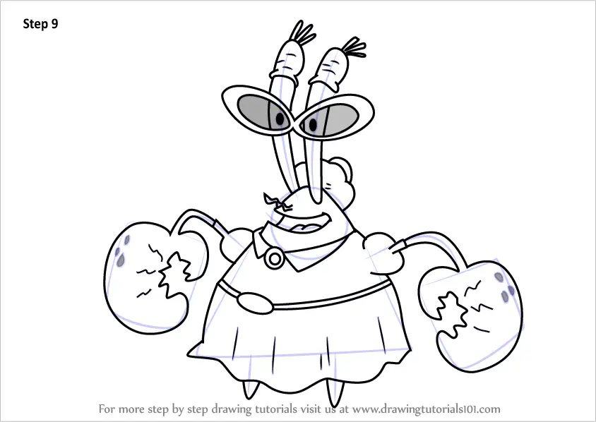 How to Draw Mrs. Betsy Krabs from SpongeBob SquarePants (SpongeBob ...