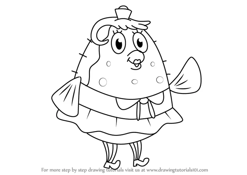 Learn How to Draw Mrs. Puff from SpongeBob SquarePants (SpongeBob ...