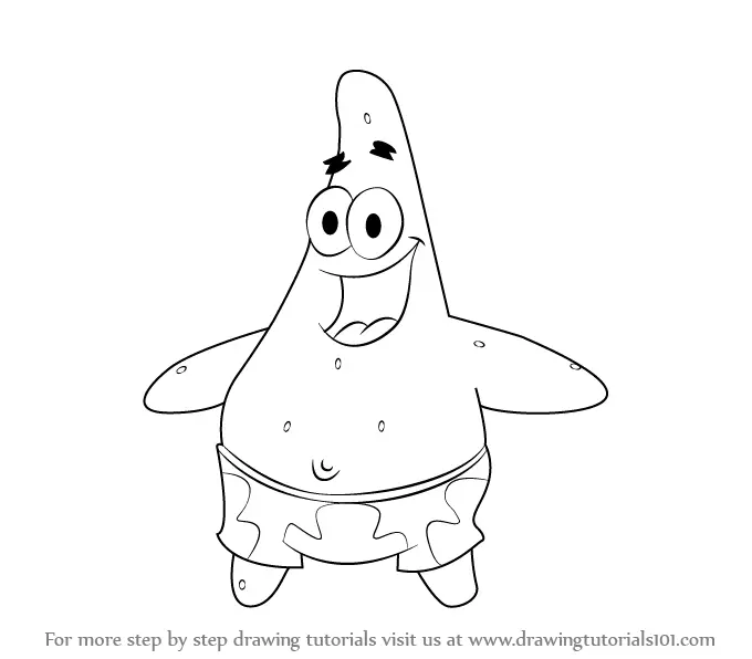 How to Draw Patrick Star from SpongeBob SquarePants (SpongeBob