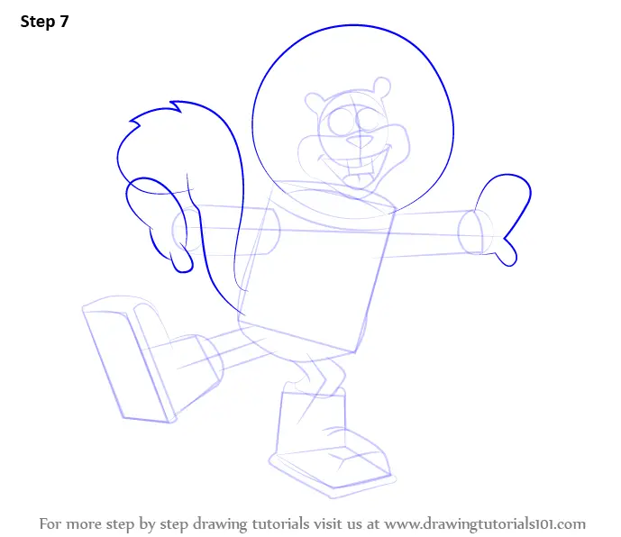 Learn How to Draw Sandy Cheeks from SpongeBob SquarePants (SpongeBob