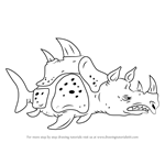 How to Draw Sea Rhinoceros from SpongeBob SquarePants