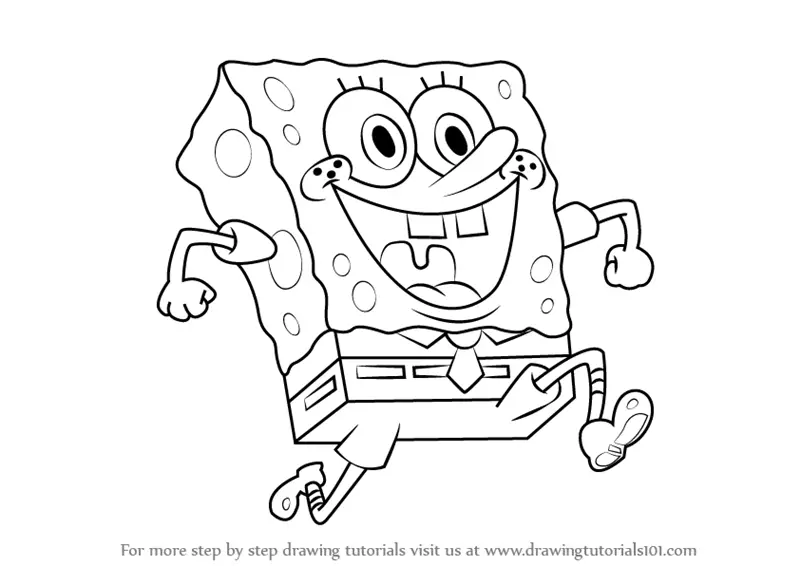 how to draw spongebob as a baby