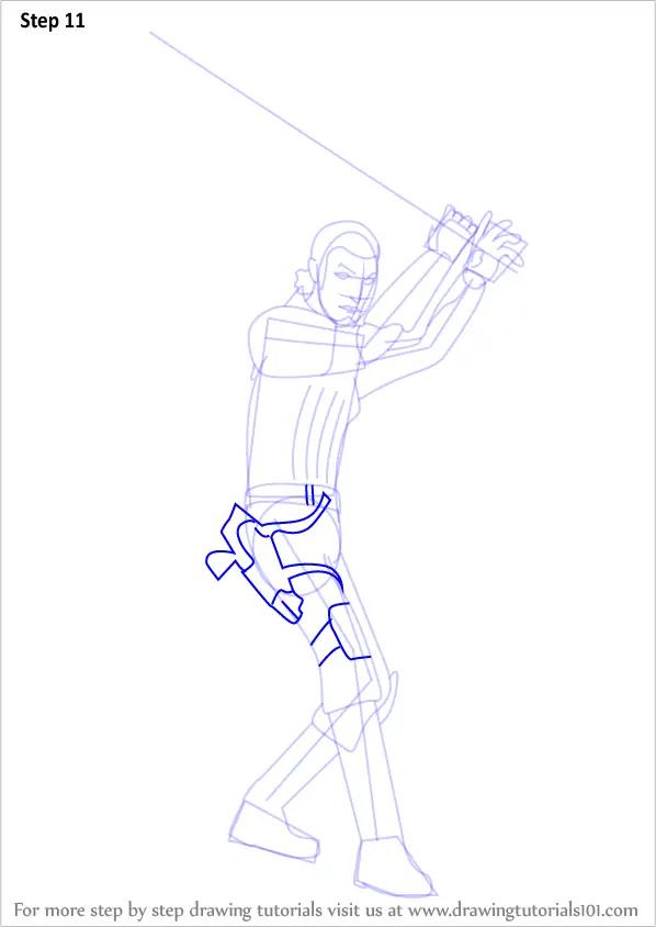 Step by Step How to Draw Kanan Jarrus from Star Wars Rebels
