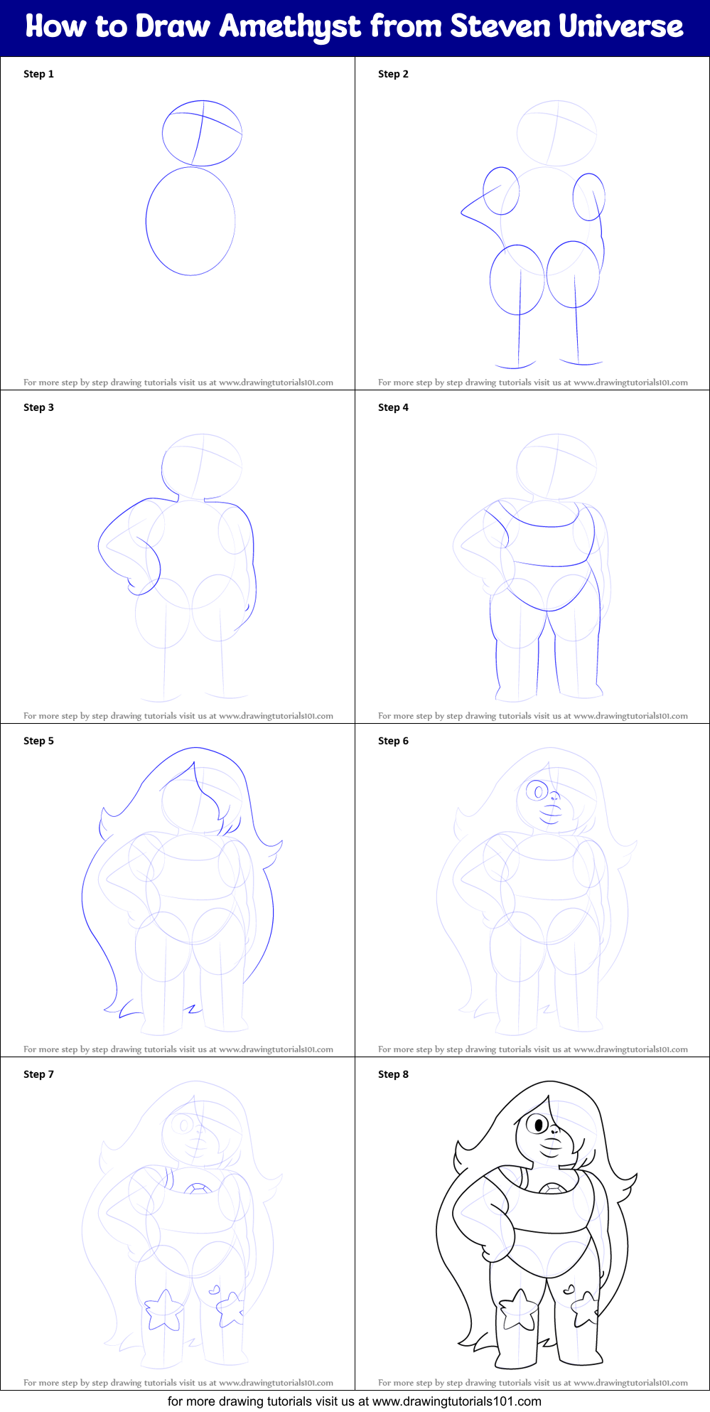 draw to step by how universe step from Universe Steven printable How step Amethyst to Draw