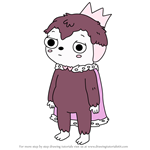 How to Draw The King from Summer Camp Island