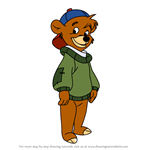 How to Draw Kit Cloudkicker from TaleSpin