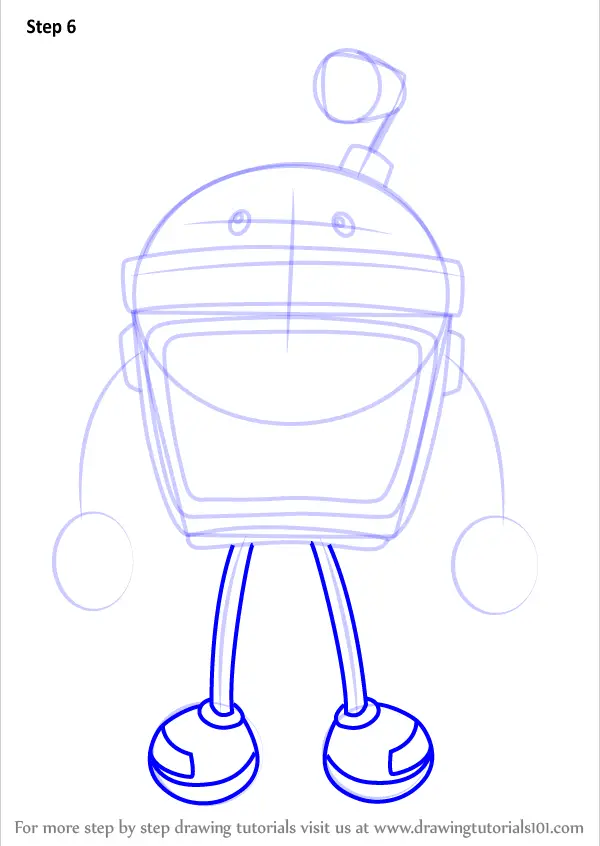 Step by Step How to Draw Bot from Team Umizoomi