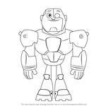 How to Draw Cyborg from Teen Titans Go