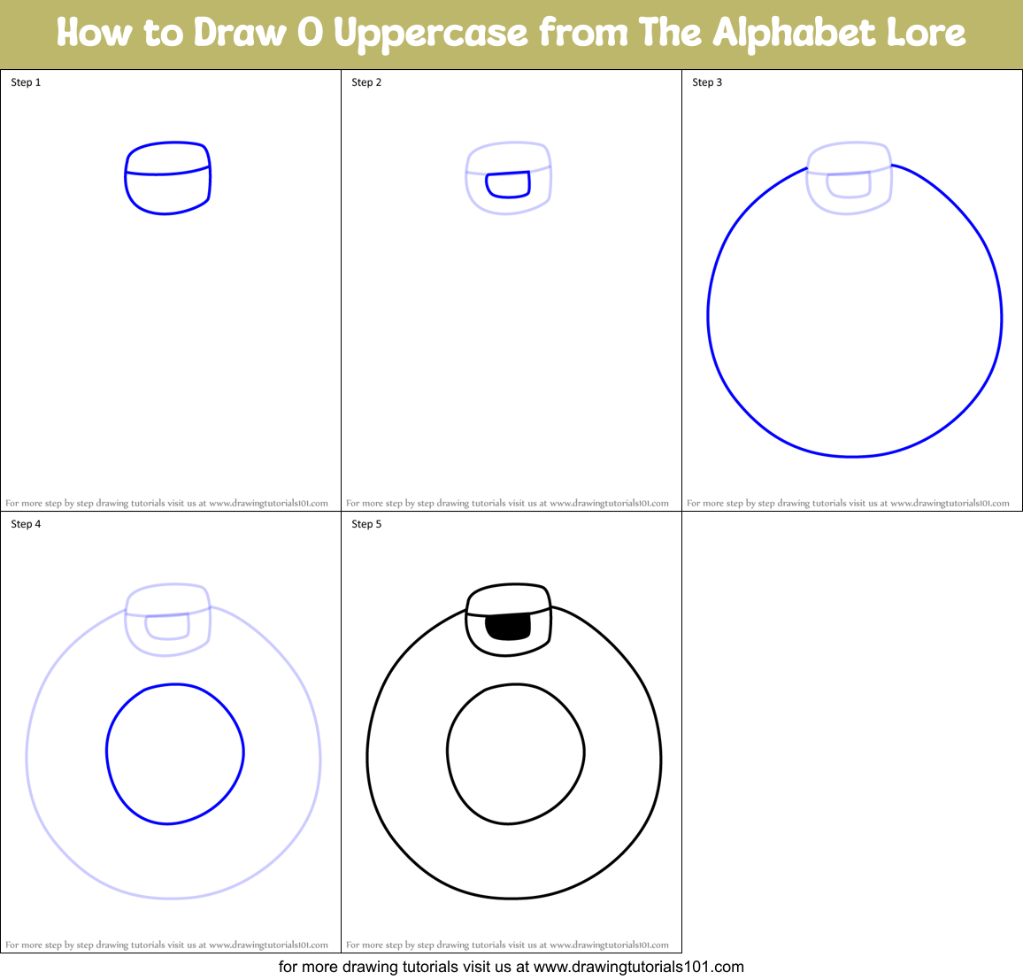 How To Draw Alphabet Lore - Letter O  Cute Easy Step By Step Drawing  Tutorial 