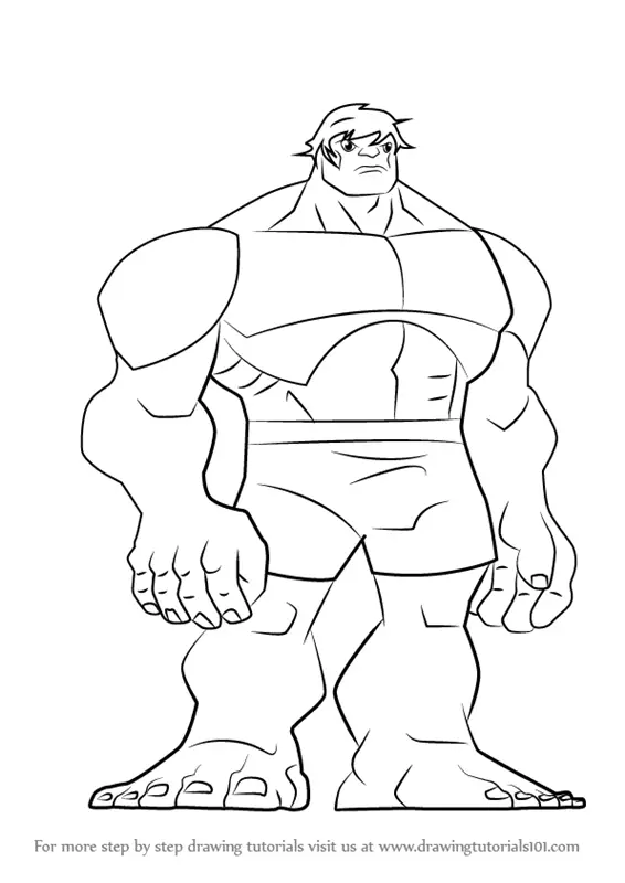 How To Draw Hulk Cartoon