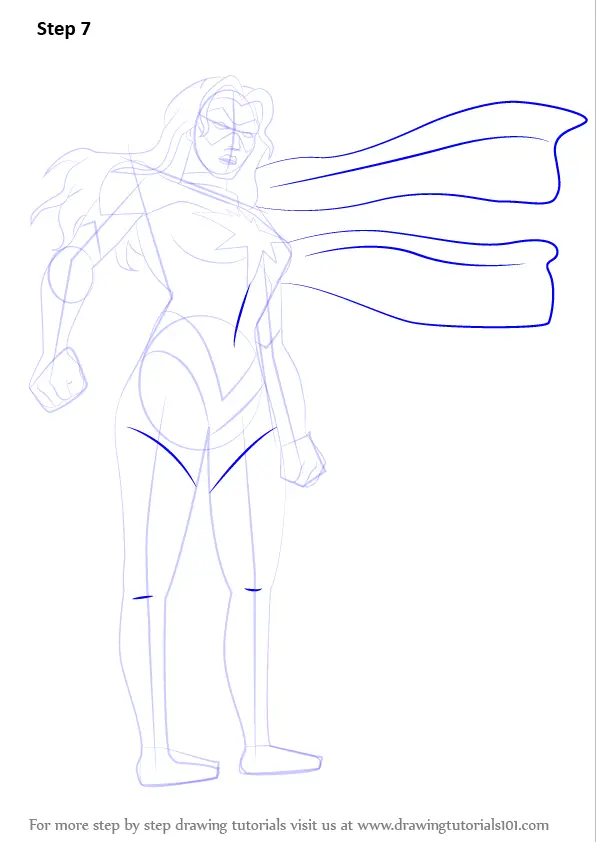 Learn How to Draw Ms. Marvel from The Avengers - Earth's Mightiest