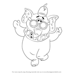 How to Draw Snorky from The Banana Splits