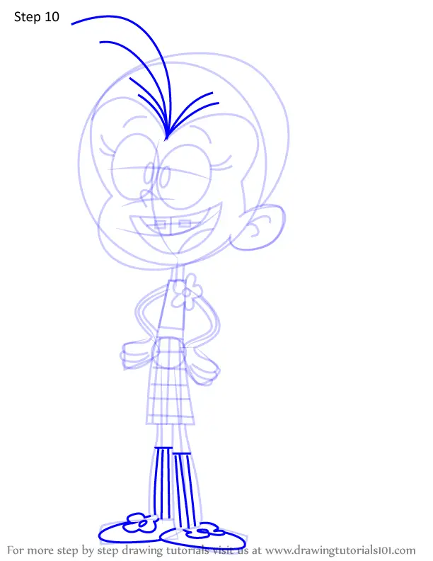 How to Draw Luan Loud from The Casagrandes (The Casagrandes) Step by ...