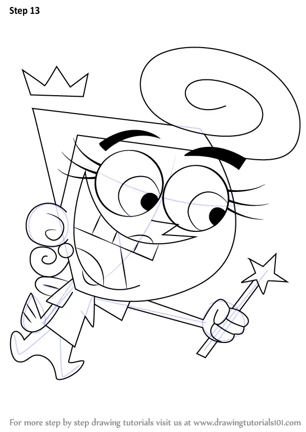 How To Draw Wanda From Fairly Odd Parents Step By Step Drawing Lesson ...