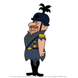 How to Draw Baron Von Rickenrock from The Flintstones