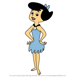 How to Draw Betty Rubble from The Flintstones